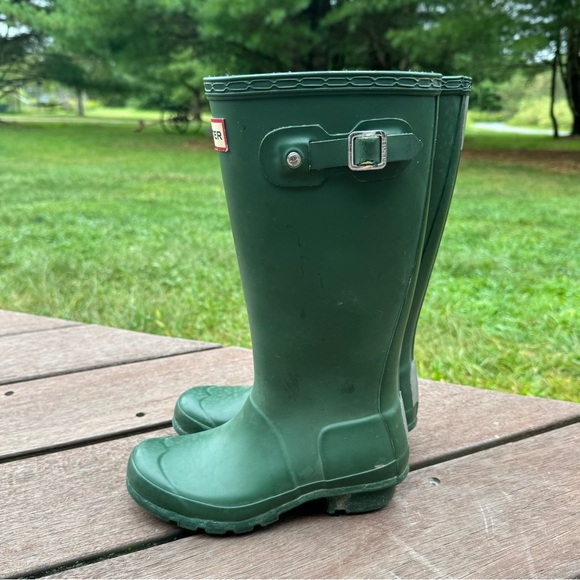 Kids green tall hunter rainboots - Picture 3 of 5